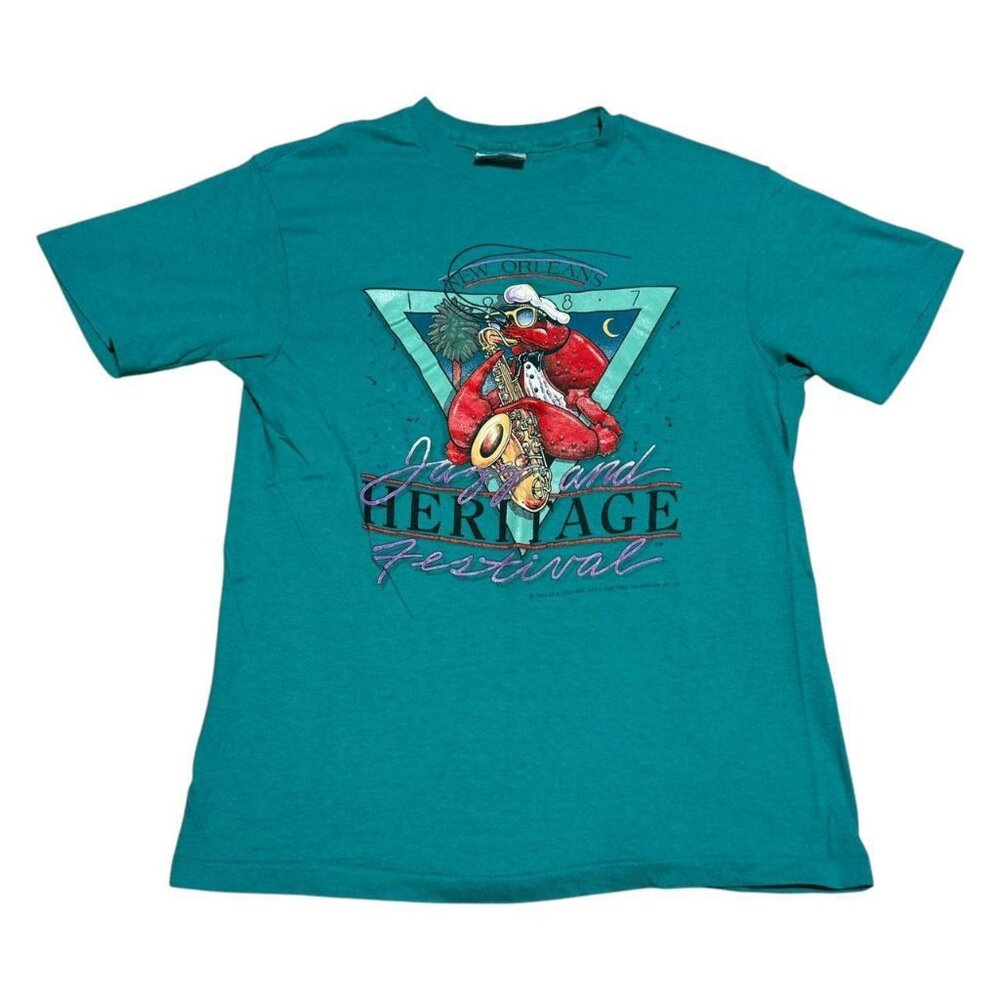 Vintage Hanes 1987 Jazz Festival Music Shirt Men's Medium (Fits Small)
